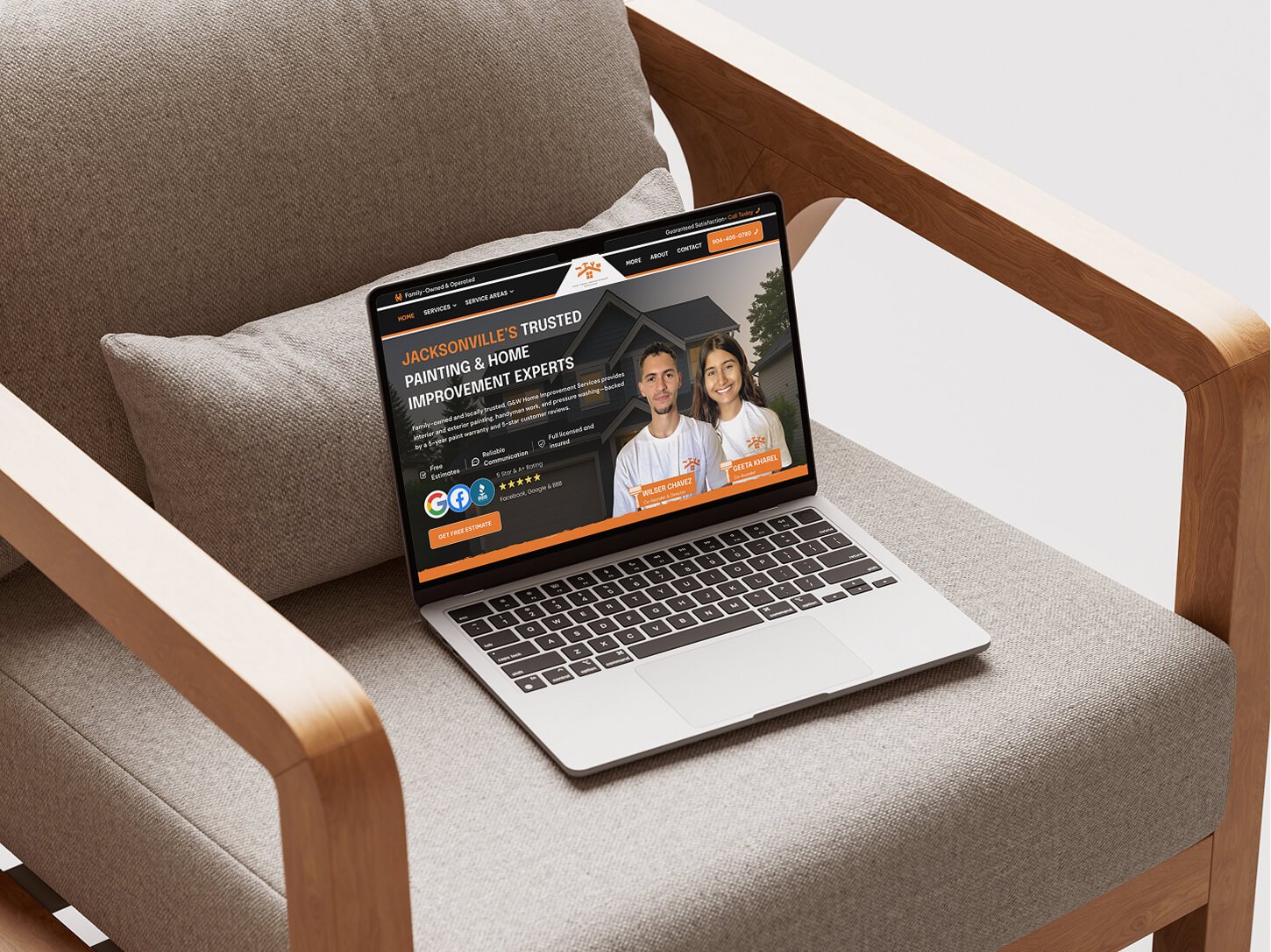 Cover image of the G & W Home Services project