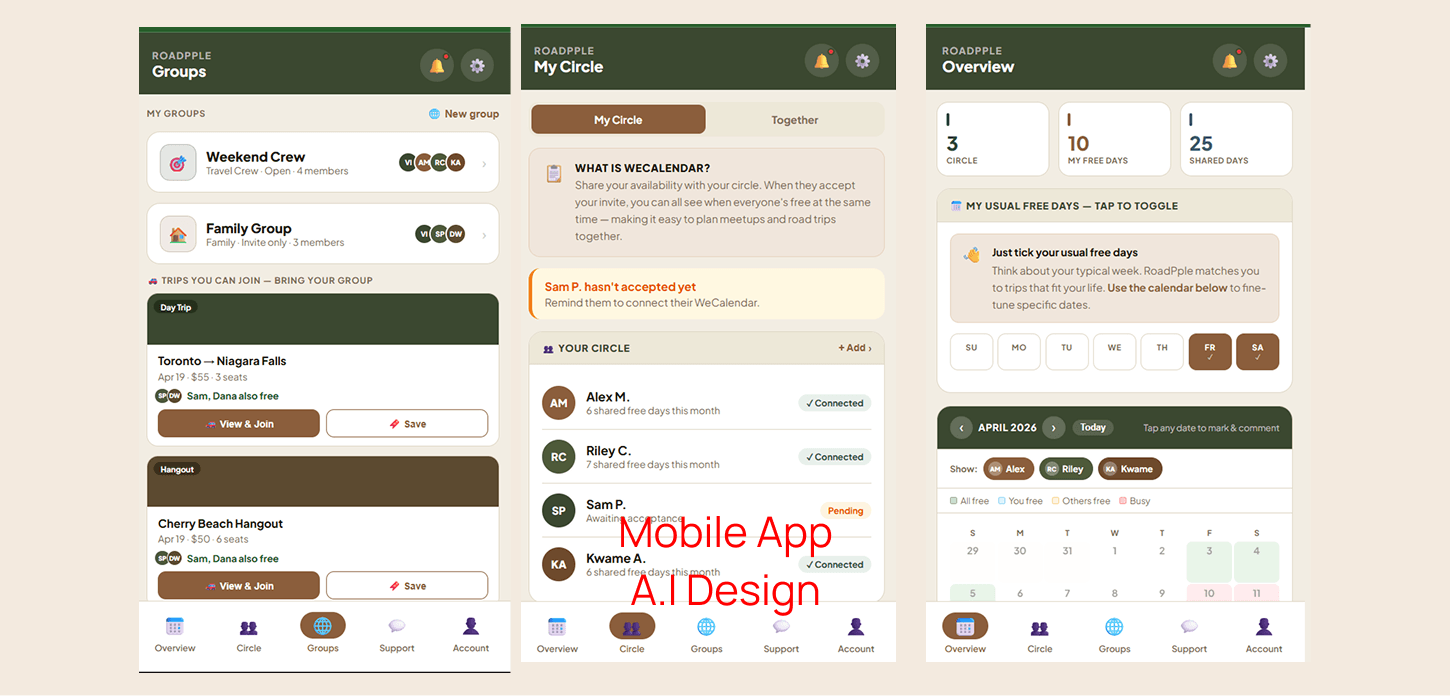 WeCalendar web and mobile app cover screen